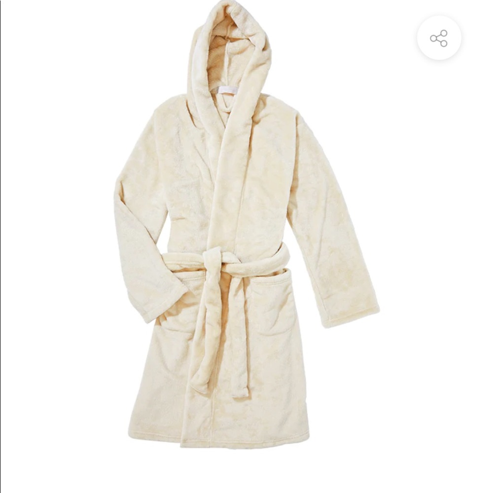 Summer & Rose Cream Cozy Plush Robe // NEW // Size L/XL